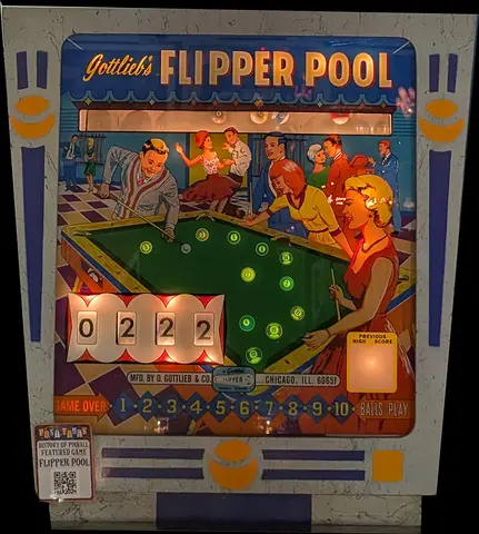 Flipper Pool backglass
