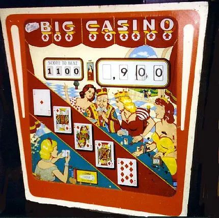 Big Casino backglass