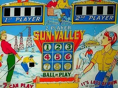 Sun Valley backglass
