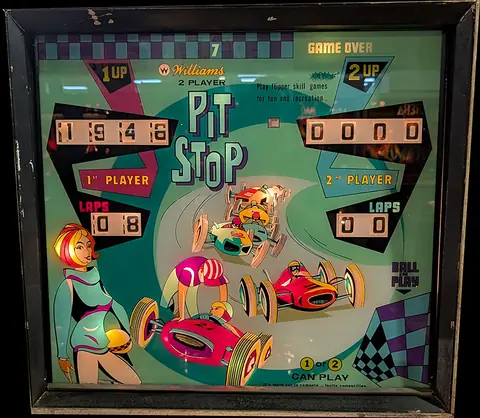 Pit Stop backglass