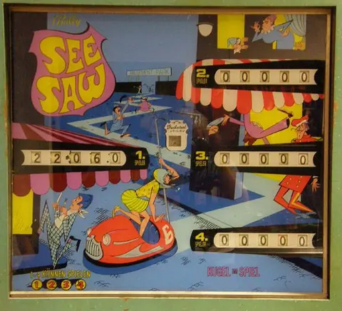 See Saw backglass