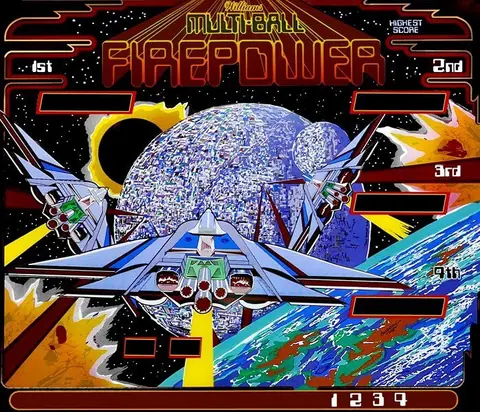 Firepower backglass