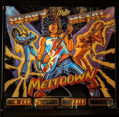 Heavy Metal Meltdown backglass