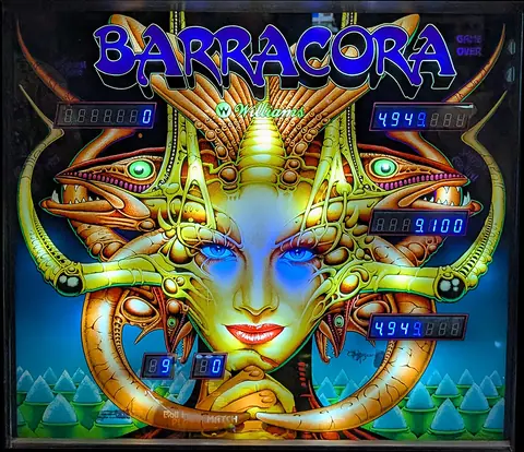 Barracora backglass