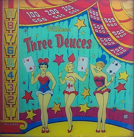 Three Deuces backglass
