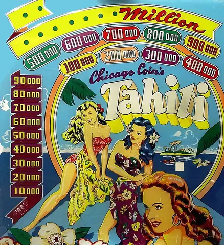 Tahiti backglass