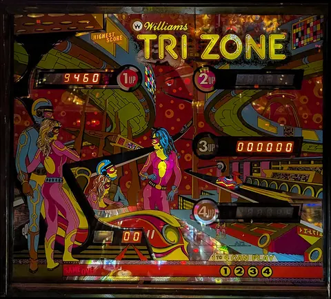 Tri Zone backglass
