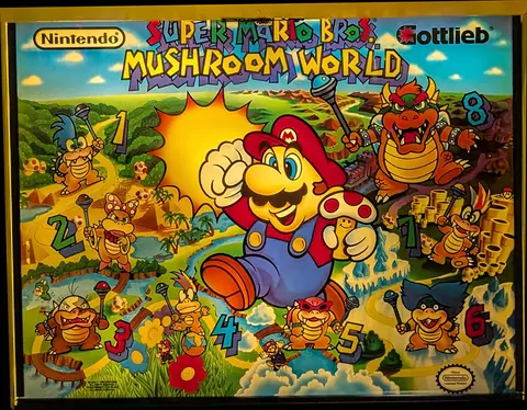 Super Mario Bros. Mushroom World backglass
