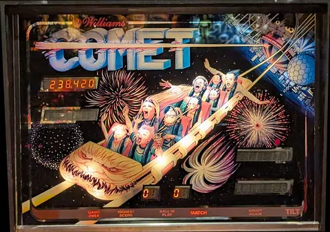 Comet backglass