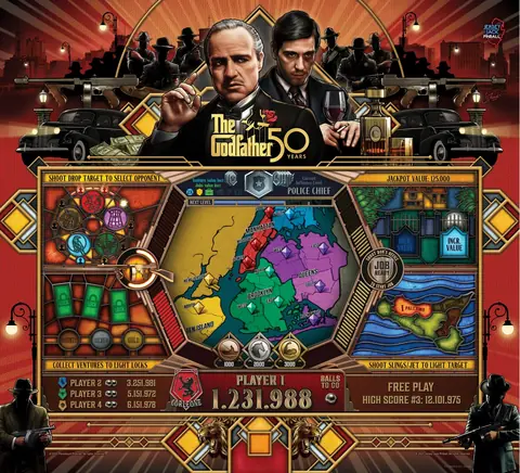 The Godfather (LE) backglass