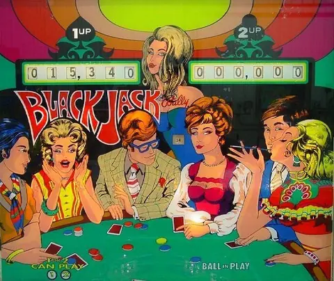 Black Jack backglass