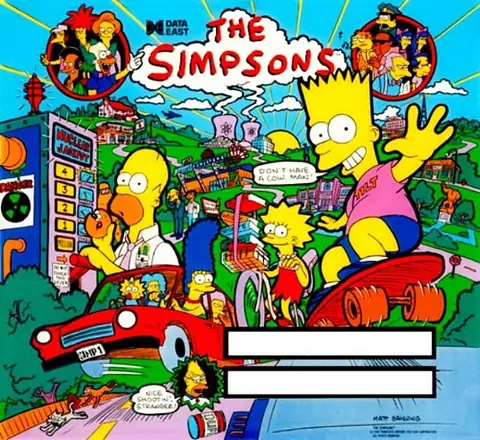 The Simpsons backglass
