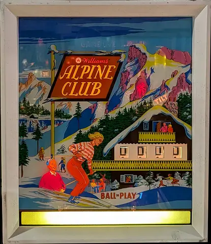 Alpine Club / Ski Club backglass