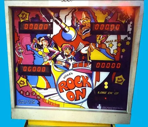 Rock On backglass