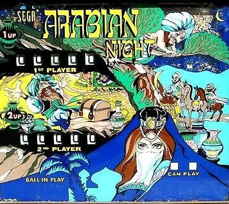 Arabian Night backglass