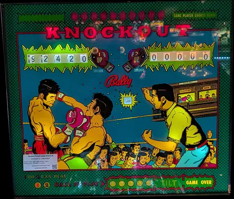 Knockout backglass