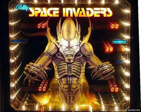 Space Invaders backglass