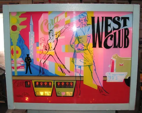 West Club backglass