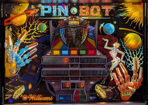 Pinbot backglass