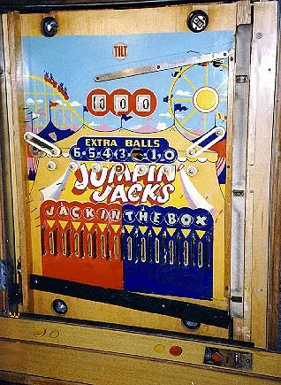Jumpin' Jacks backglass