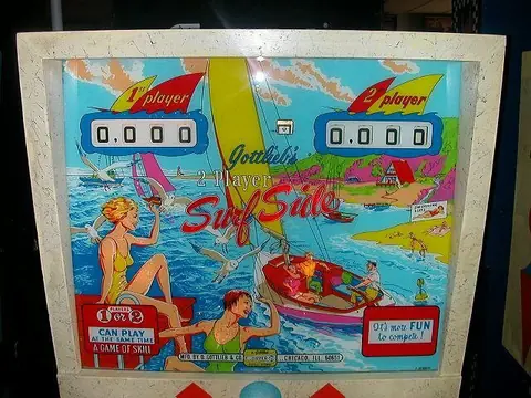 Surf Side backglass