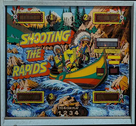 Shooting the Rapids backglass