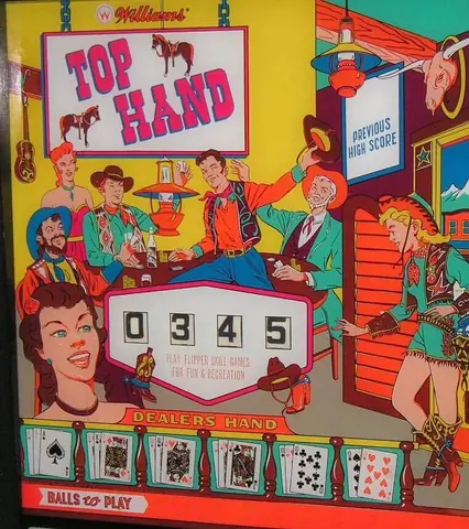 Top Hand backglass