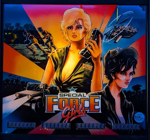 Special Force Girls backglass