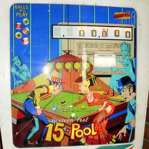Bank Shot / Sure Shot backglass