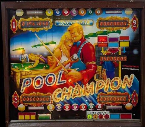 Pool Champion backglass