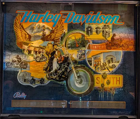 Harley Davidson backglass
