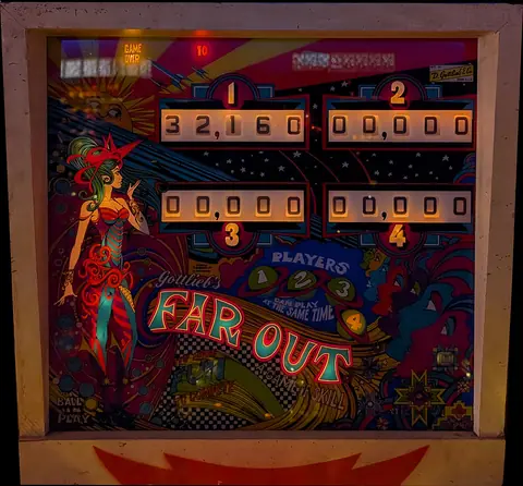 Out of Sight / Far Out backglass