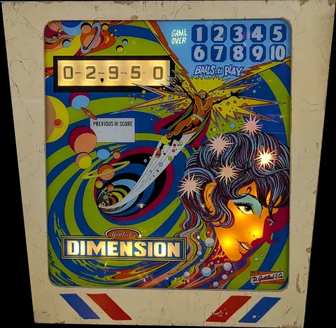 2001 / Dimension / Galaxie backglass