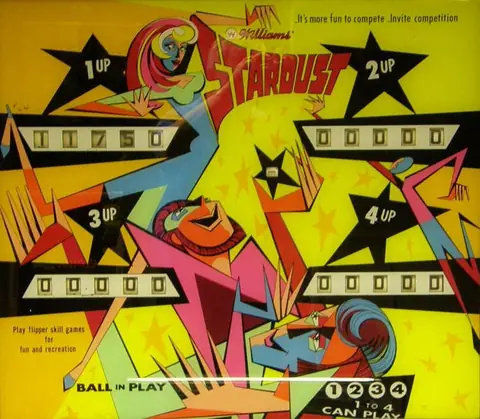 Stardust backglass