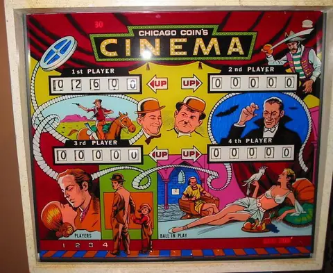 Cinema / Hollywood backglass