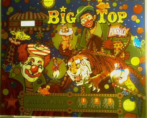 Big Top backglass