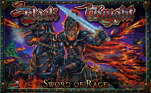 Black Knight: Sword of Rage backglass