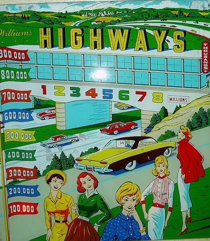 Highways backglass