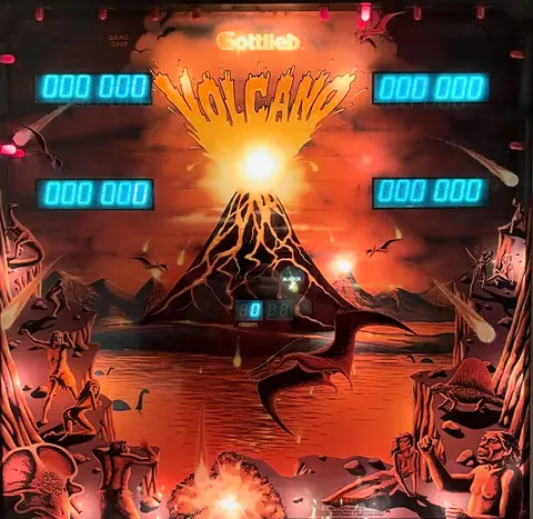 Volcano backglass