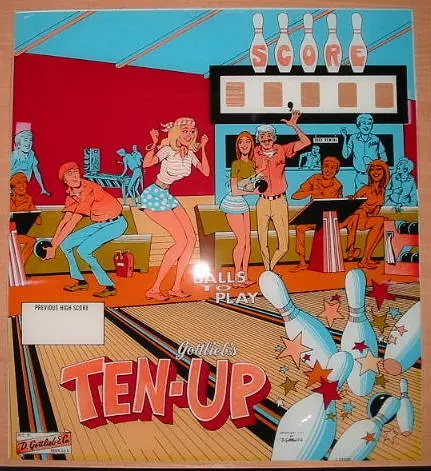 Ten-Up backglass