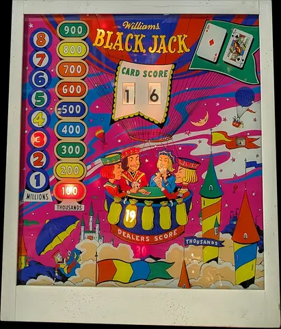 Black Jack backglass