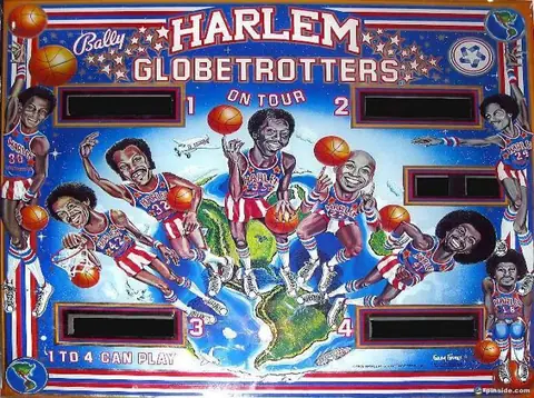 Harlem Globetrotters On Tour backglass
