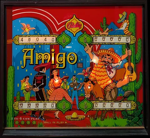 Amigo backglass