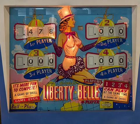 Liberty Belle backglass
