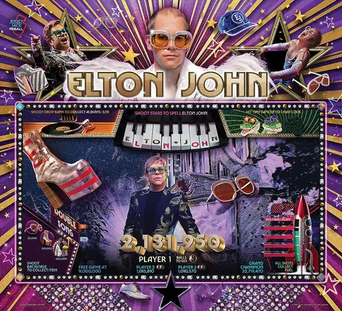 Elton John backglass