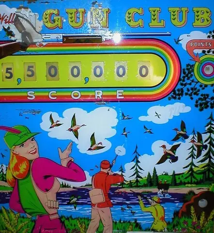 Gun Club backglass