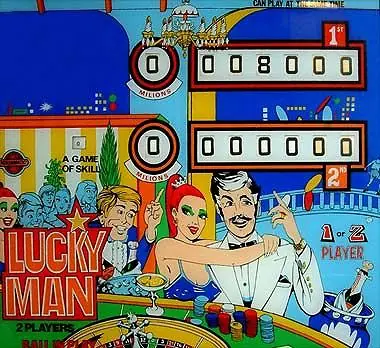 Lucky Man / Monte Carlo backglass