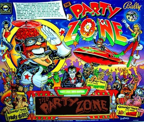 The Party Zone backglass