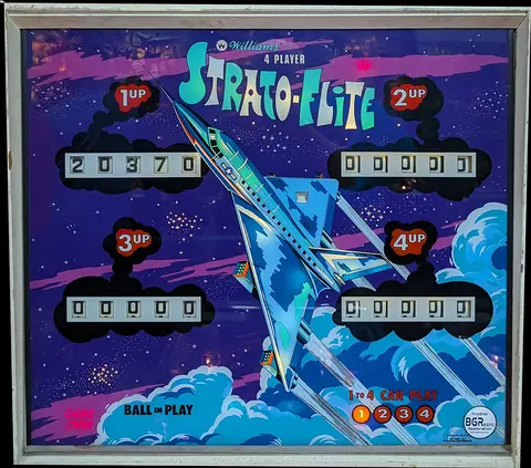Strato-Flite backglass