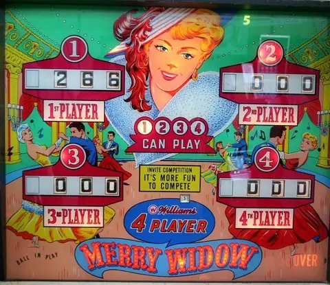 Merry Widow backglass